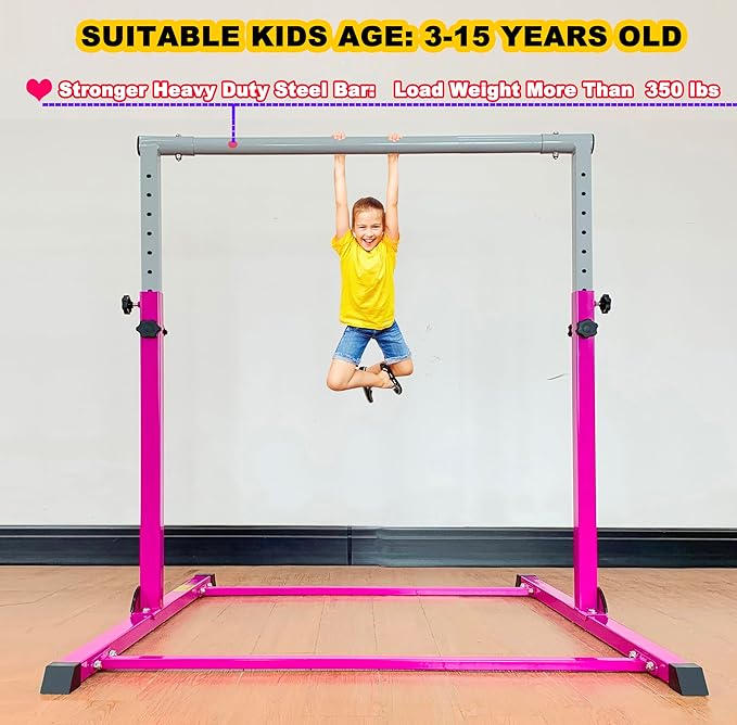 Height-adjustable kip bar