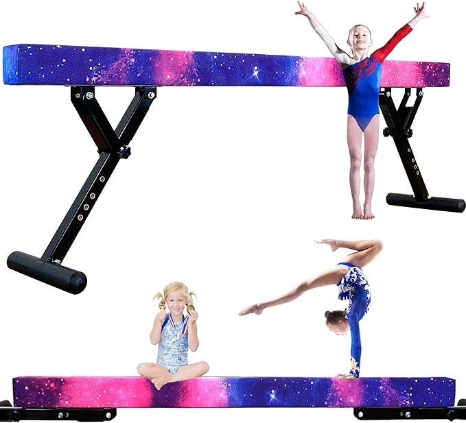 MARFULA Adjustable 8 ft Gymnastics Balance Beam